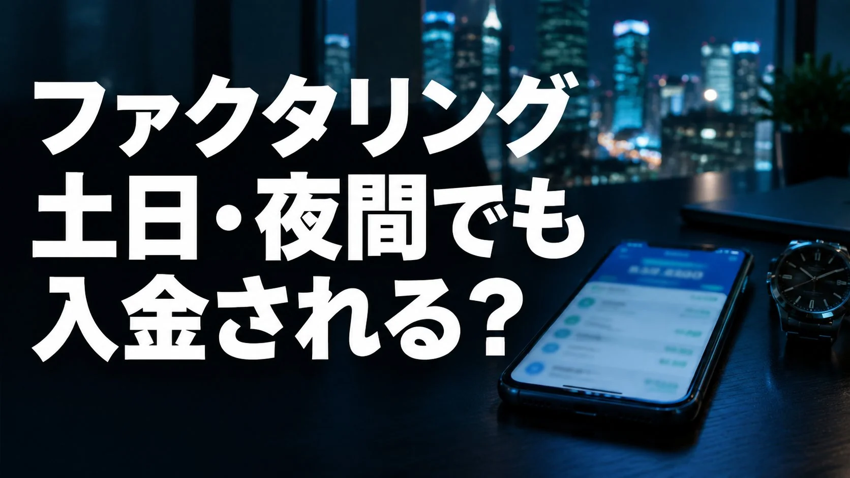 ファクタリングは土日・夜間・月末でも入金される?24時間対応の会社と銀行振込の仕組み